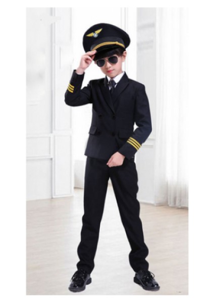 Erkek Çocuk Lüx Pilot Kostümü