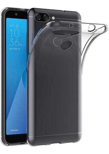 Asus Zenfone Max Plus ZB570TL Kılıf Şeffaf Süper Silikon Kamera Korumalı