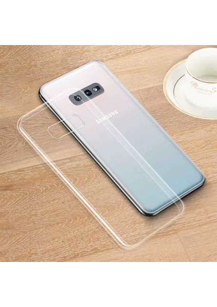 Samsung Galaxy S10E Kılıf Şeffaf Süper Silikon Kamera Korumalı modelleri