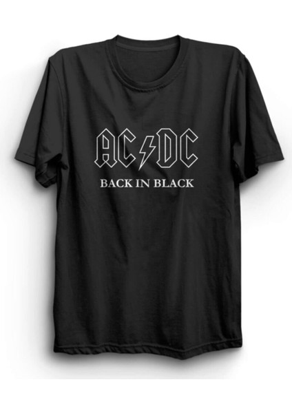 Acdc, Back Black, Rock, Metal Tişört
