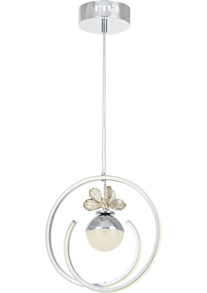 2438-1 Krom LED Avize(Beyaz Işık -Sarı Işık - Gün Işığı)