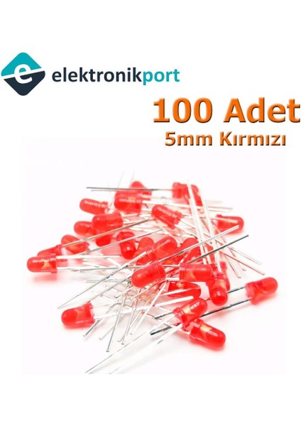 LED 5mm Kırmızı Difused 100 Adet