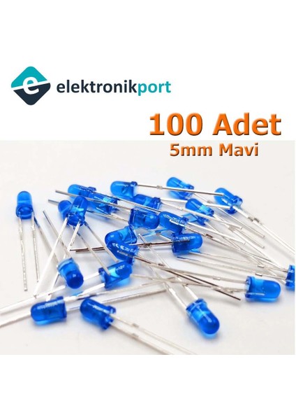 LED 5mm Mavi Difused 100 Adet