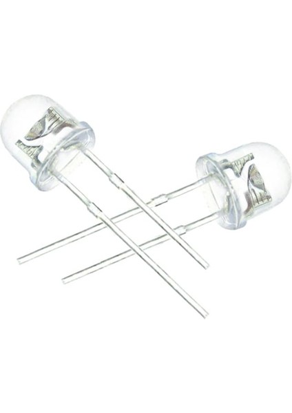 LED 4.8mm Mantar Mavi Şeffaf (100 Adet)