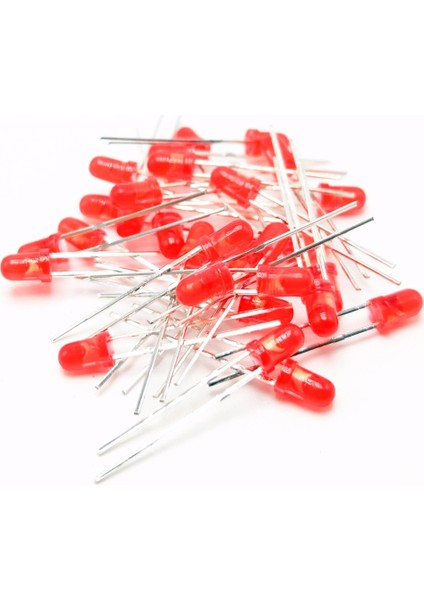 LED 5mm Kırmızı Difused 10 Adet