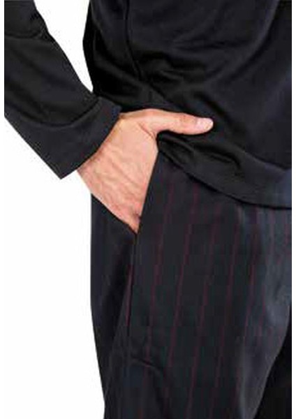 5477 Uzun Kollu Pamuklu Erkek Pijama Takımı-Lacivert fiyatları