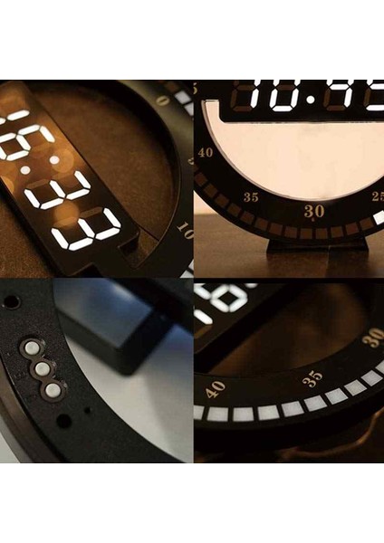 3d Led Dijital Elektronik Modern Duvar Ve Masa Saati Tarih Derece