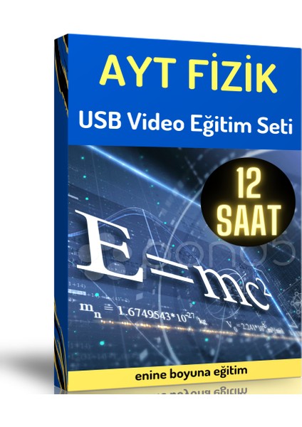 Enine Boyuna Eğitim AYT Fizik Görüntülü Eğitim Seti (12 Saat Özel Anlatım)