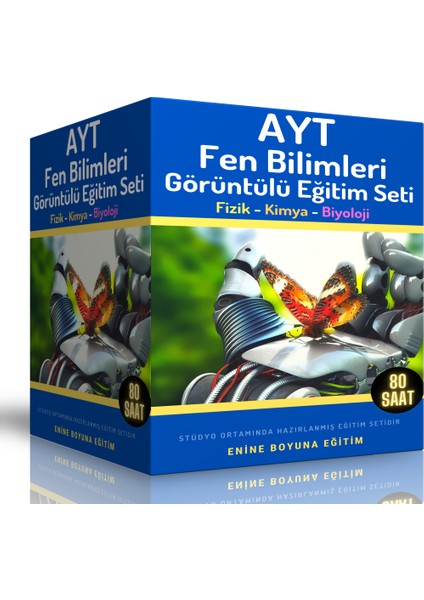 Enine Boyuna Eğitim AYT Fen Bilimleri Görüntülü Eğitim Seti (80 Saat Anlatım)