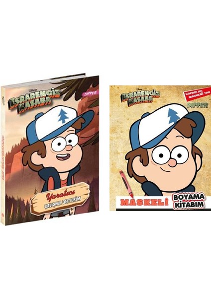Esrarengiz Kasaba Dipper Çalışma Defterim + Maskeli Boyama Kitabım Set