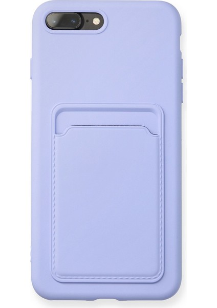 iPhone 7 Plus Kılıf Kartvizitli Silikon Kelvin - Lila