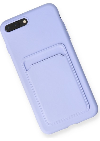 iPhone 7 Plus Kılıf Kartvizitli Silikon Kelvin - Lila modelleri