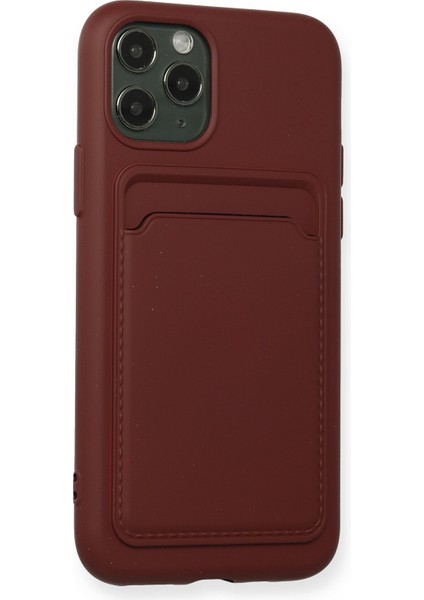iPhone 11 Pro Kılıf Kartvizitli Silikon Kelvin - Bordo fiyatları