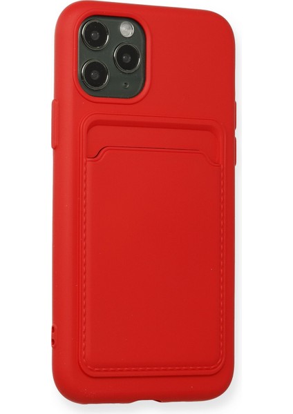 iPhone 11 Pro Kılıf Kartvizitli Silikon Kelvin - Kırmızı fiyatları