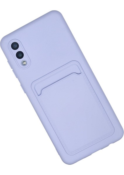 Samsung Galaxy A02 Kılıf Kartvizitli Silikon Kelvin - Lila fiyatları