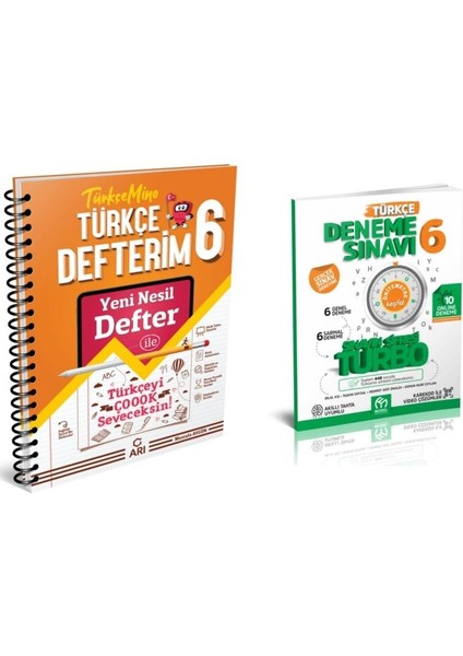 6.Sınıf Türkçe Defter ve Turbo Türkçe Deneme