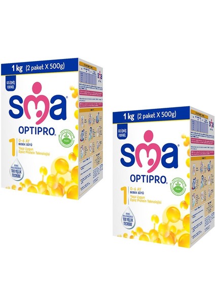 Sma Optipro Probiyotik 1 Bebek Sütü 1000 gr x 2 Adet