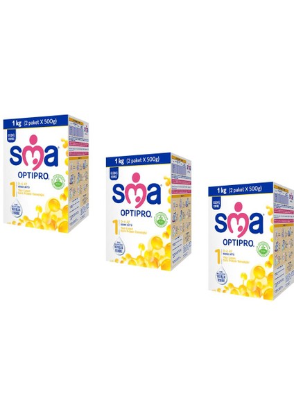 Sma Optipro Probiyotik 1 Bebek Sütü 1000 gr x 3 Adet