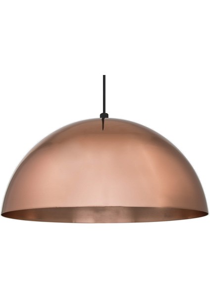 Modern Mat Bakır Içi Bakır Tekli Metal Sarkıt Çap: 40CM