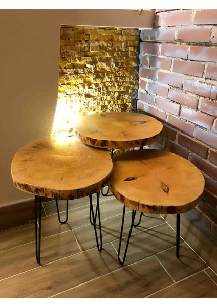 Kütük Doğal Zigon 3\'lü Takım