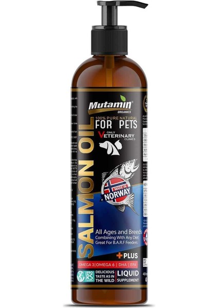 Mutamin Norveç Kedi Köpek Somon Yağı 400 Ml