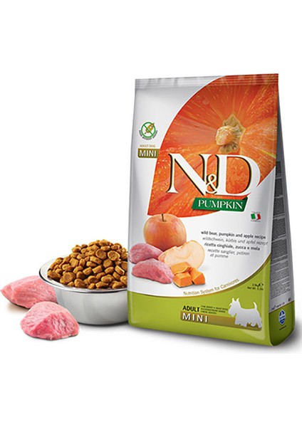 Pumpkin Domuz&elma Mini Irk Yetişkin Köpek Maması 2,5 kg