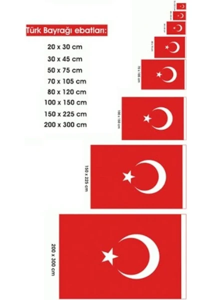 Türk Bayrağı 60X90 cm Ebatında Kumaş Türk Bayrağı Al Bayrak 60X90 Bez Bayrak