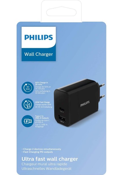 Type-C / Usb-A 30W Pd 3.0 Hızlı Şarj Cihazı Şarj Adaptörü fırsatları