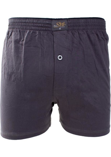 44-7000 Antrasit 4'lü Paket Erkek Havlu Bel Pamuklu Boxer