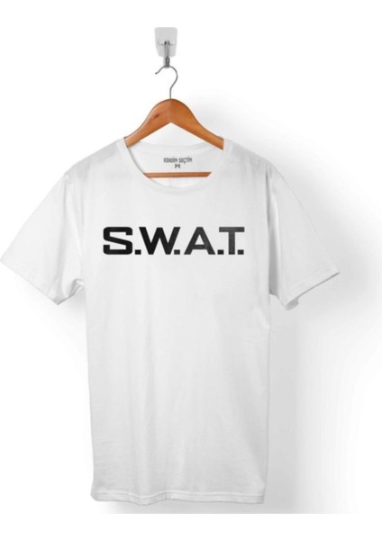 Swat S.w.a.t. Polis Özel Kuvvetler Bordo Bereli Erkek Tişört