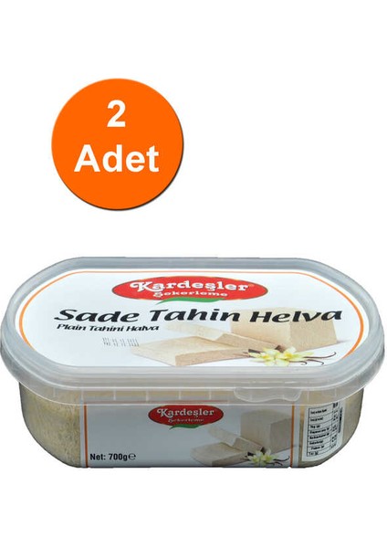 Kardeşler Sade Tahin Helva Kase 700 G x 2 Adet