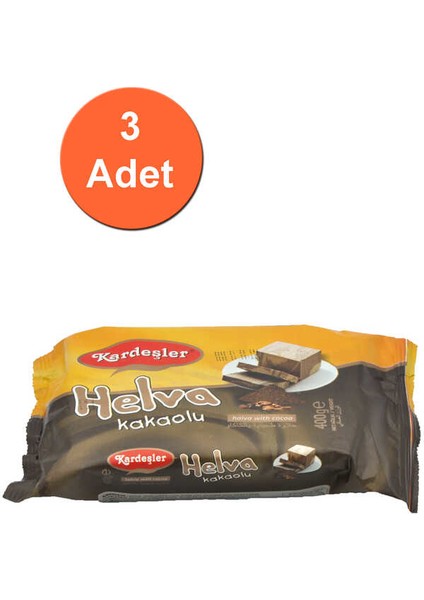 Kardeşler Kakaolu Tahin Helva 400 G x 3 Adet