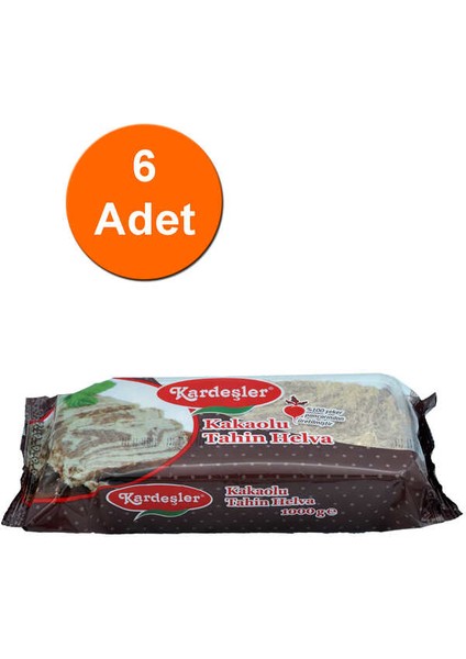 Kardeşler Kakaolu Tahin Helva 1 kg x 6 Adet