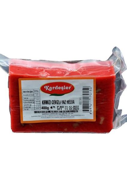 Kardeşler Cevizli Kırmızı Yaz Helvası 400 G x 6 Adet fiyatları