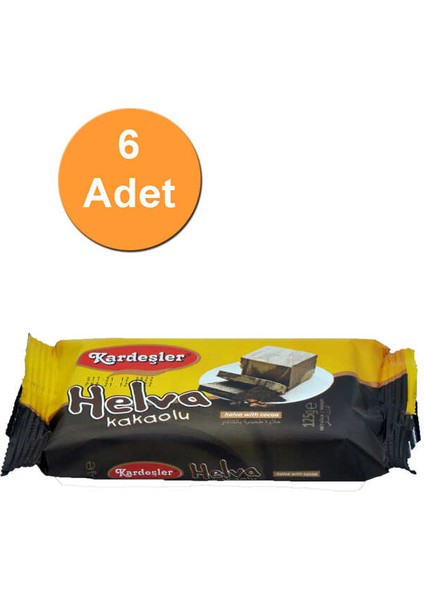 Kardeşler Kakaolu Tahin Helva 125 G x 6 Adet