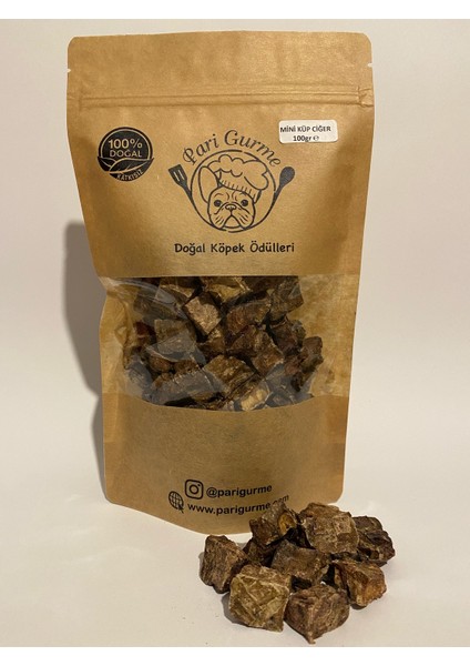 Dana Mini Küp Ciğer Kedi Ödülü %100 Doğal Naturel 100GR (Yaklaşık Boyut 1x1)