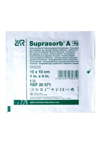 Suprasorb® A+Ag 10 X 10cm 4in X 4in 1 Adet