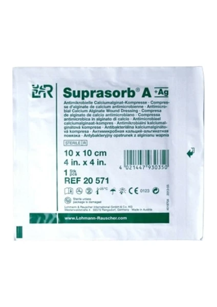 Lohmann Rauscher Suprasorb® A+Ag 10 X 10cm 4in X 4in 1 Adet