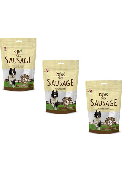 Kurutulmuş Duck Sausage Ördekli Sosis Köpek Ödülü 80 gr (3 Adet)