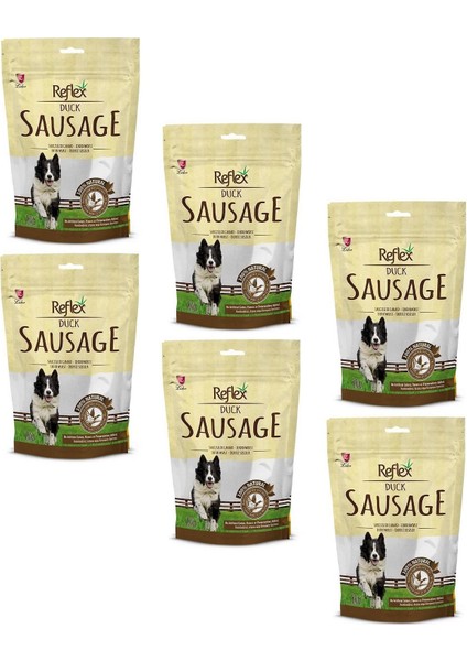 Kurutulmuş Duck Sausage Ördekli Sosis Köpek Ödülü 80 gr (6 Adet)