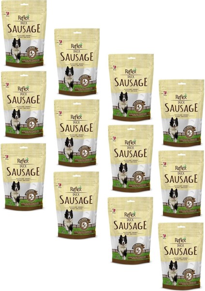 Kurutulmuş Duck Sausage Ördekli Sosis Köpek Ödülü 80 gr (12 Adet)