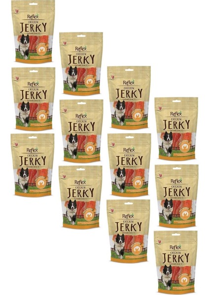 Kurutulmuş Chicken Jerky Tavuk Parçalı Fileto Doğal Köpek Ödülü 80 gr (12 Adet)