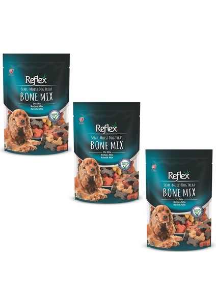 Semi-Moist Bone Kemik Mix Yumuşak Çiğnemelik Köpek Ödülü 150 gr (3 Adet)