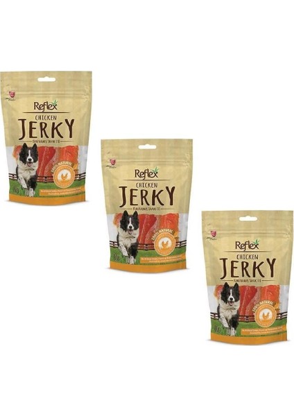 Kurutulmuş Chicken Jerky Tavuk Parçalı Fileto Doğal Köpek Ödülü 80 gr (3 Adet)