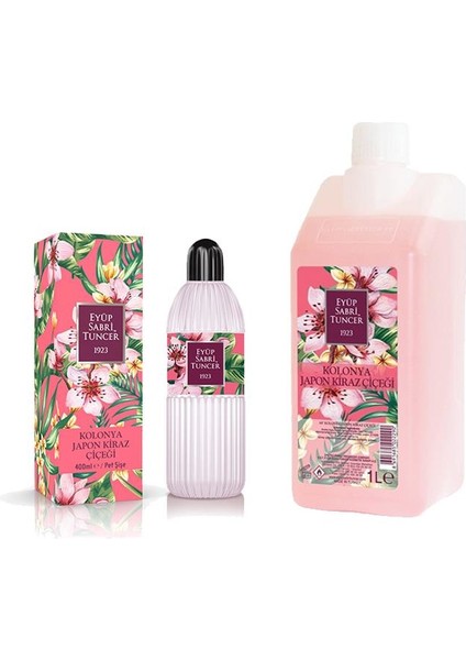 Japon Kiraz Çiçeği Kolonyası 400 ml Pet Şişe Ve 1 lt Yedek Şişe