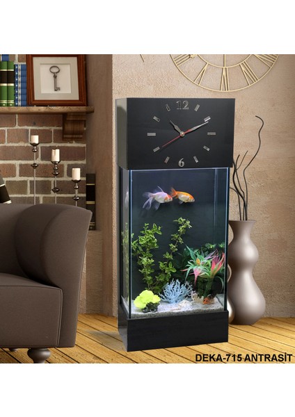 Full Set, LED Işıklı Saatli Kule Akvaryum- Antrasit fiyatları