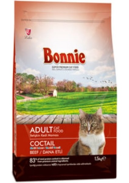 Biftekli (Dana Etli) Kokteyl Kedi Maması 1,5 kg