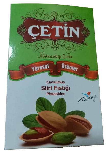 ÇETİN SİİRT YÖRESEL ÜRÜNLER Çatlak Taze Kavrulmuş Siirt Fıstığı 500 gr