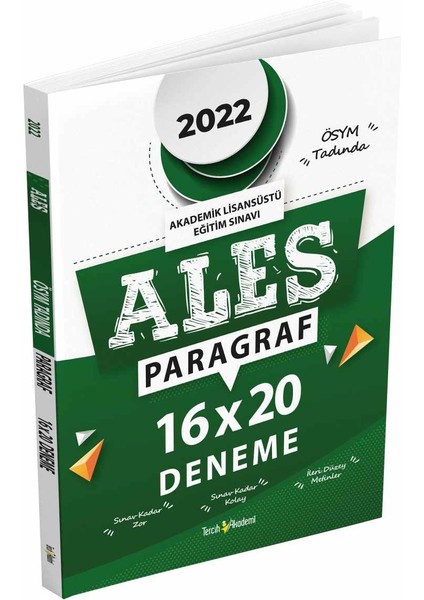 2022 ALES Paragraf Sözel Yetenek 16 x 20 Deneme