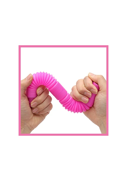 Pop Tube Pembe Stres Giderici Fidget